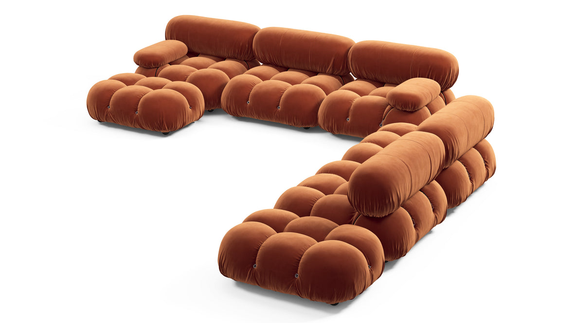 Bellini Large Sectional - Mario Bellini Large Sectional, Right Corner, Spice Velvet