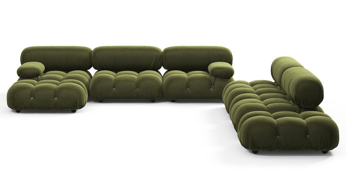 Bellini Large Sectional - Mario Bellini Large Sectional, Right Corner, Thyme Luxe Velvet