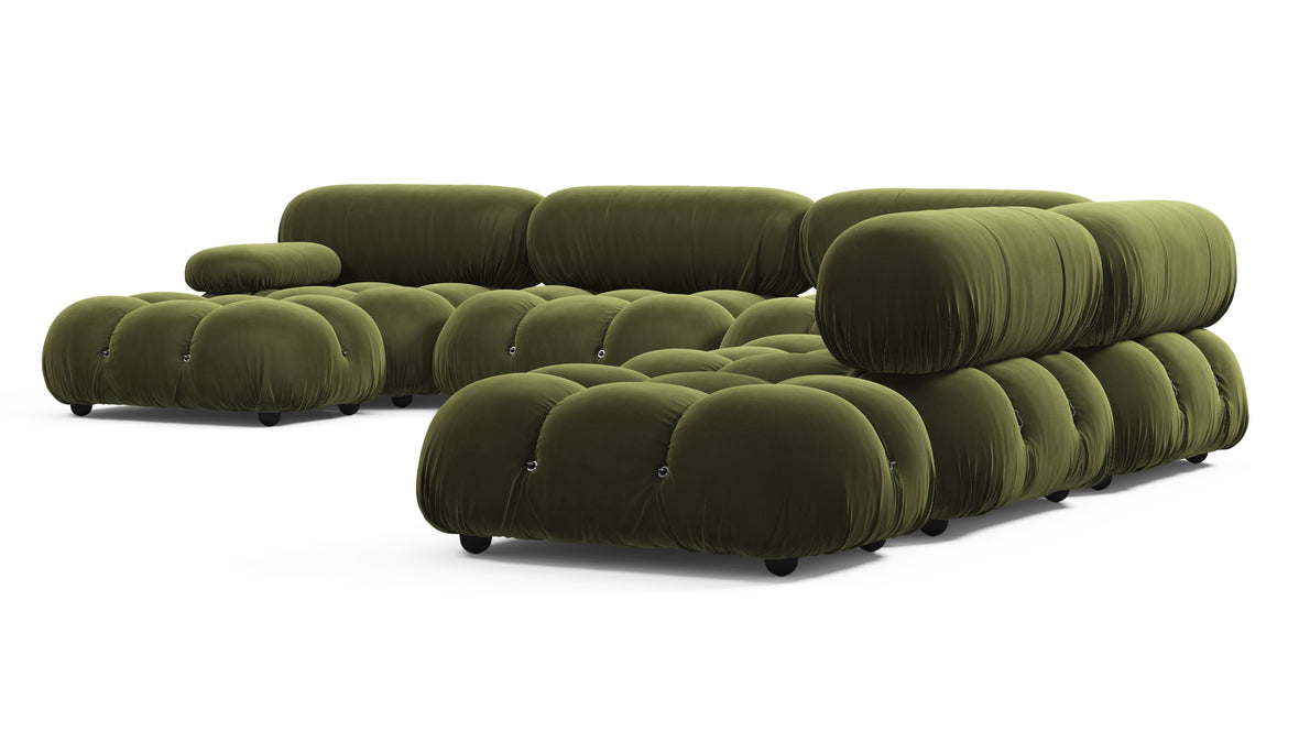 Bellini Large Sectional - Mario Bellini Large Sectional, Right Corner, Thyme Luxe Velvet