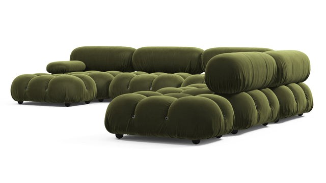 Bellini Large Sectional - Mario Bellini Large Sectional, Right Corner, Thyme Luxe Velvet