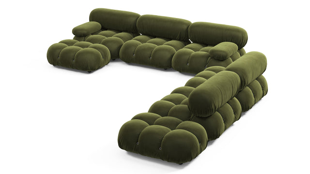 Bellini Large Sectional - Mario Bellini Large Sectional, Right Corner, Thyme Luxe Velvet