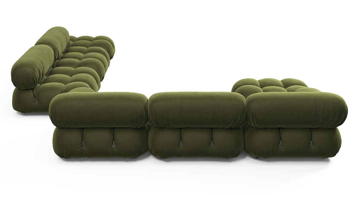 Bellini Large Sectional - Mario Bellini Large Sectional, Right Corner, Thyme Luxe Velvet
