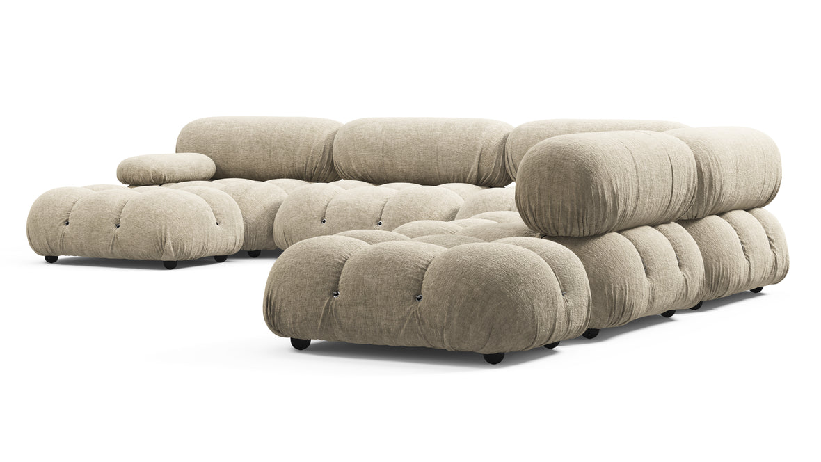Bellini Large Sectional - Mario Bellini Large Sectional, Right Corner, Beige Gray Chenille