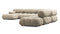 Bellini Large Sectional - Mario Bellini Large Sectional, Right Corner, Beige Gray Chenille