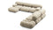 Bellini Large Sectional - Mario Bellini Large Sectional, Right Corner, Beige Gray Chenille