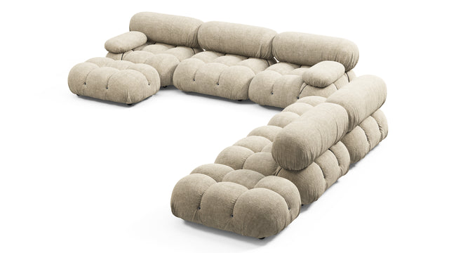 Bellini Large Sectional - Mario Bellini Large Sectional, Right Corner, Beige Gray Chenille
