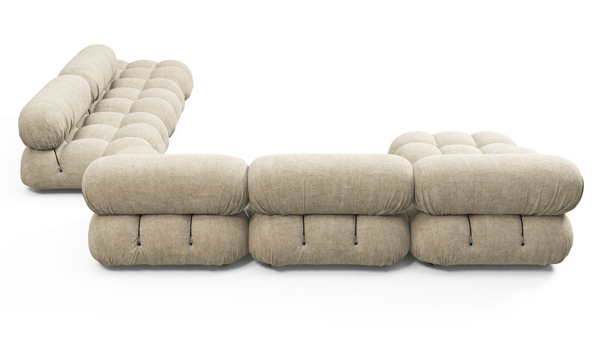 Bellini Large Sectional - Mario Bellini Large Sectional, Right Corner, Beige Gray Chenille