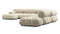 Bellini Large Sectional - Mario Bellini Large Sectional, Right Corner, Eggshell Vegan Suede