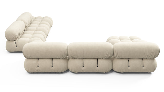 Bellini Large Sectional - Mario Bellini Large Sectional, Right Corner, Eggshell Vegan Suede