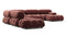 Bellini Large Sectional - Mario Bellini Large Sectional, Left Corner, Maroon Velvet