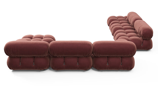 Bellini Large Sectional - Mario Bellini Large Sectional, Left Corner, Maroon Velvet