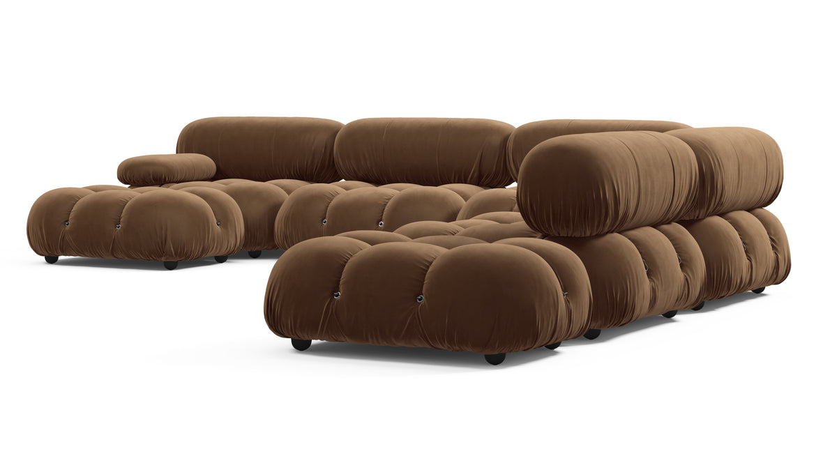 Bellini Large Sectional - Mario Bellini Large Sectional, Right Corner, Mocha Velvet