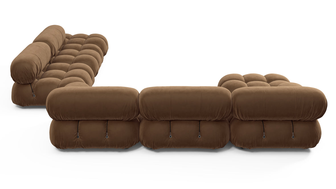 Bellini Large Sectional - Mario Bellini Large Sectional, Right Corner, Mocha Velvet