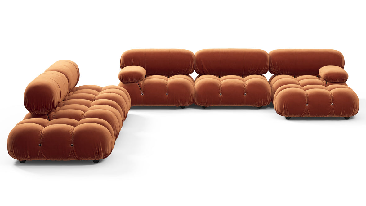 Bellini Large Sectional - Mario Bellini Large Sectional, Left Corner, Spice Velvet