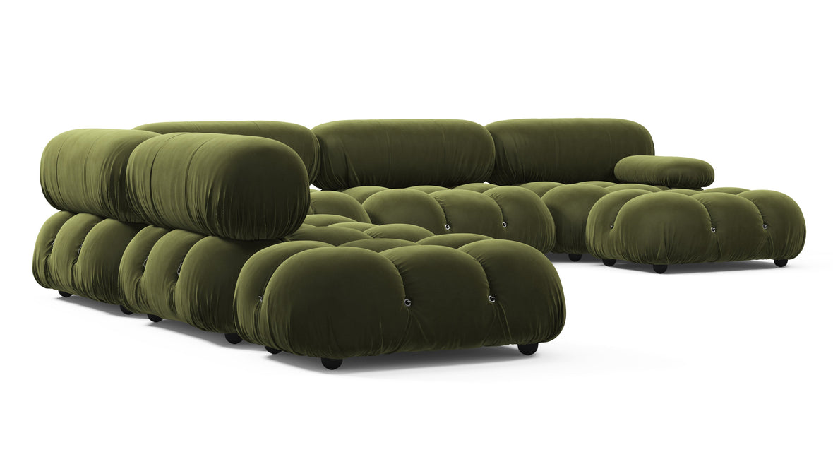 Bellini Large Sectional - Mario Bellini Large Sectional, Left Corner, Thyme Luxe Velvet