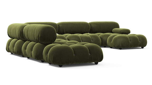 Bellini Large Sectional - Mario Bellini Large Sectional, Left Corner, Thyme Luxe Velvet