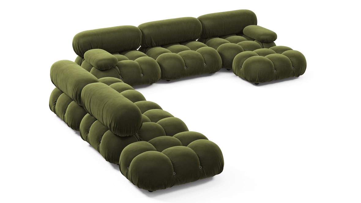 Bellini Large Sectional - Mario Bellini Large Sectional, Left Corner, Thyme Luxe Velvet