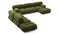 Bellini Large Sectional - Mario Bellini Large Sectional, Left Corner, Thyme Luxe Velvet