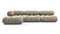 Bellini Sectional - Mario Bellini Sectional, Left Chaise, Beige Gray Chenille
