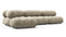 Bellini Sectional - Mario Bellini Sectional, Left Chaise, Beige Gray Chenille