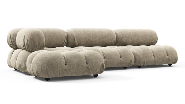 Bellini Sectional - Mario Bellini Sectional, Left Chaise, Beige Gray Chenille