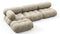 Bellini Sectional - Mario Bellini Sectional, Left Chaise, Beige Gray Chenille