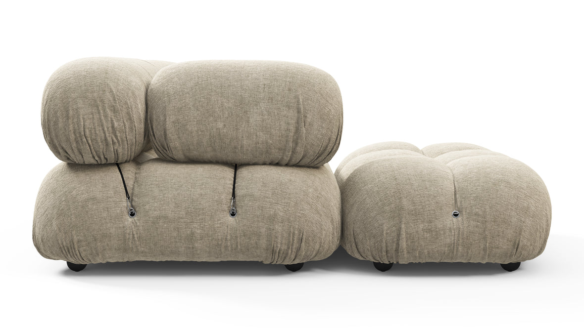 Bellini Sectional - Mario Bellini Sectional, Left Chaise, Beige Gray Chenille
