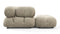 Bellini Sectional - Mario Bellini Sectional, Left Chaise, Beige Gray Chenille
