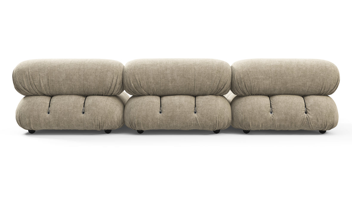 Bellini Sectional - Mario Bellini Sectional, Left Chaise, Beige Gray Chenille