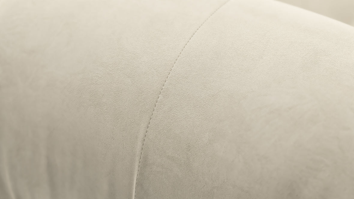 Bellini Sectional - Mario Bellini Sectional, Left Chaise, Eggshell Vegan Suede