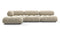 Bellini Sectional - Mario Bellini Sectional, Left Chaise, Eggshell Vegan Suede