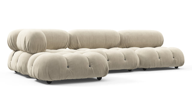 Bellini Sectional - Mario Bellini Sectional, Left Chaise, Eggshell Vegan Suede