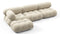 Bellini Sectional - Mario Bellini Sectional, Left Chaise, Eggshell Vegan Suede