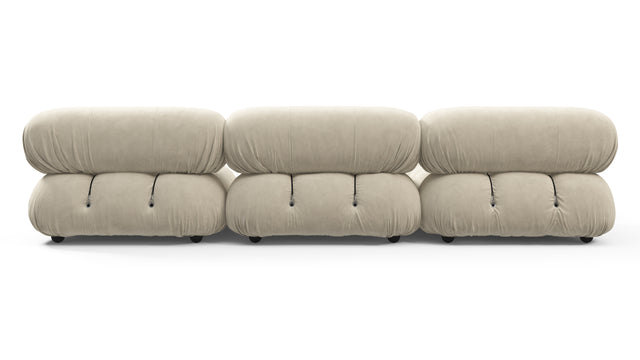 Bellini Sectional - Mario Bellini Sectional, Left Chaise, Eggshell Vegan Suede