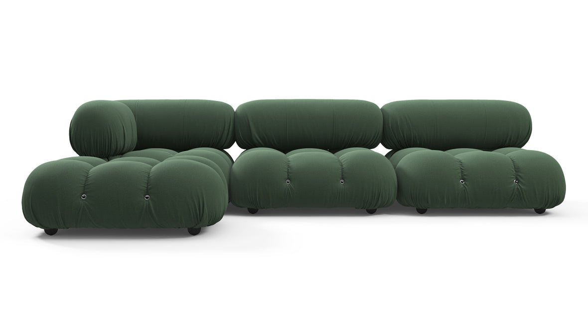 Bellini Sectional - Mario Bellini Sectional, Left Chaise, Evergreen Brushed Weave