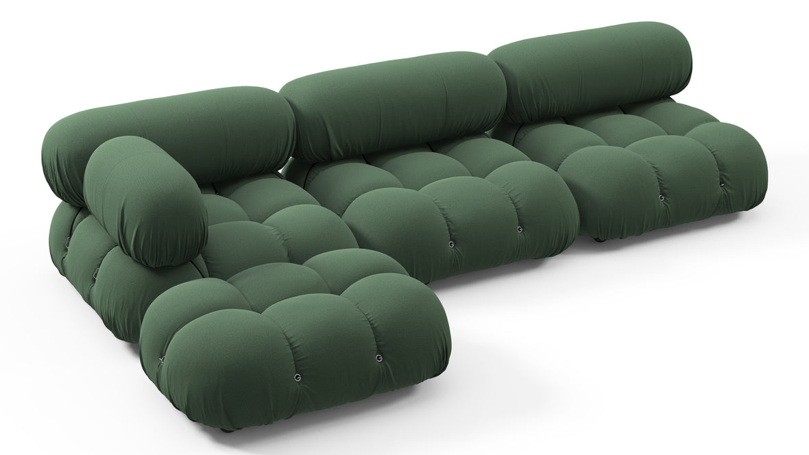 Bellini Sectional - Mario Bellini Sectional, Left Chaise, Evergreen Brushed Weave