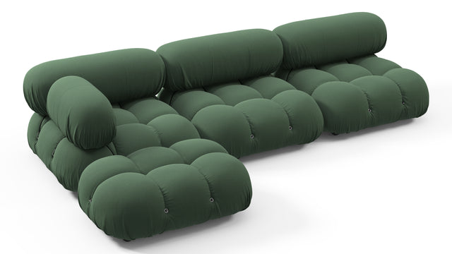 Bellini Sectional - Mario Bellini Sectional, Left Chaise, Evergreen Brushed Weave