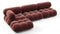 Bellini Sectional - Mario Bellini Sectional, Left Chaise, Maroon Velvet