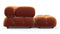 Bellini Sectional - Mario Bellini Sectional, Left Chaise, Spice Velvet