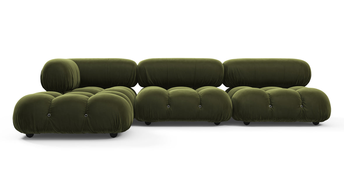 Bellini Sectional - Mario Bellini Sectional, Left Chaise, Thyme Luxe Velvet