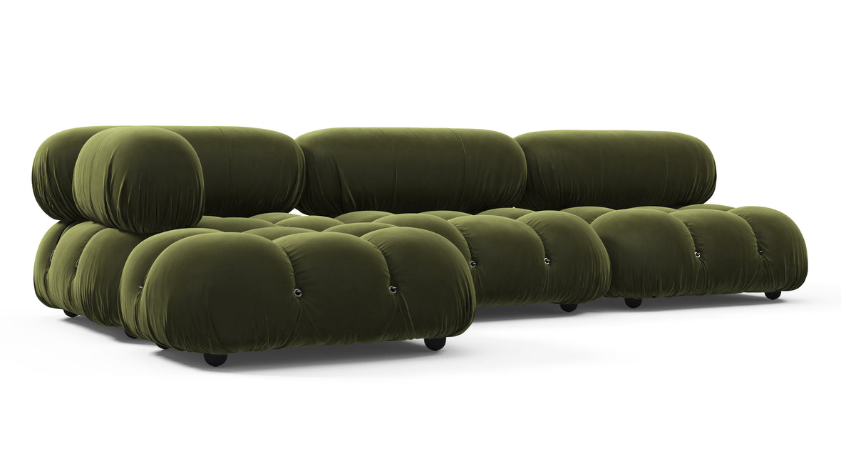 Bellini Sectional - Mario Bellini Sectional, Left Chaise, Thyme Luxe Velvet
