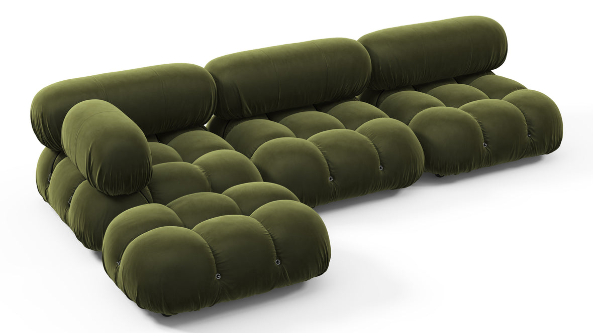 Bellini Sectional - Mario Bellini Sectional, Left Chaise, Thyme Luxe Velvet