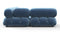 Bellini Sectional - Mario Bellini Sectional, Left Corner, Aegean Blue Velvet