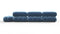 Bellini Sectional - Mario Bellini Sectional, Left Corner, Aegean Blue Velvet