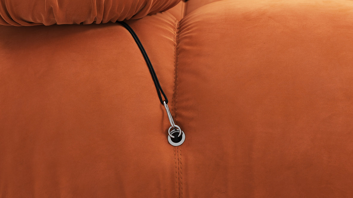 Bellini Sectional - Mario Bellini Sectional, Left Corner, Apricot Velvet