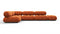 Bellini Sectional - Mario Bellini Sectional, Left Corner, Apricot Velvet