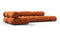 Bellini Sectional - Mario Bellini Sectional, Left Corner, Apricot Velvet