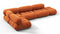 Bellini Sectional - Mario Bellini Sectional, Left Corner, Apricot Velvet