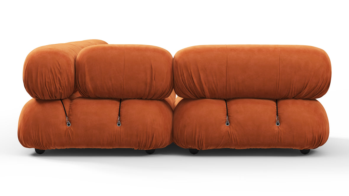 Bellini Sectional - Mario Bellini Sectional, Left Corner, Apricot Velvet