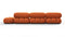 Bellini Sectional - Mario Bellini Sectional, Left Corner, Apricot Velvet